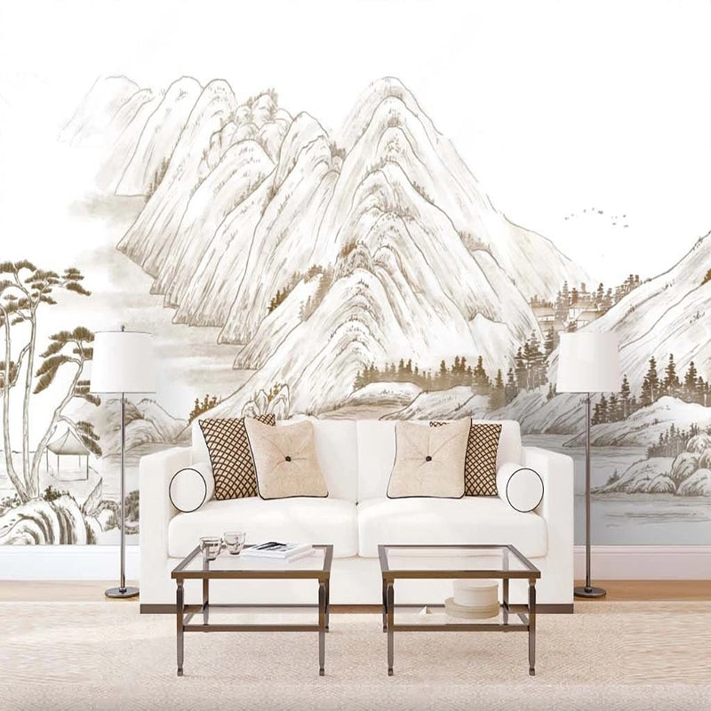 Scandi Mountains Wallpaper: Transform Your Space-Mountain Wallpaper