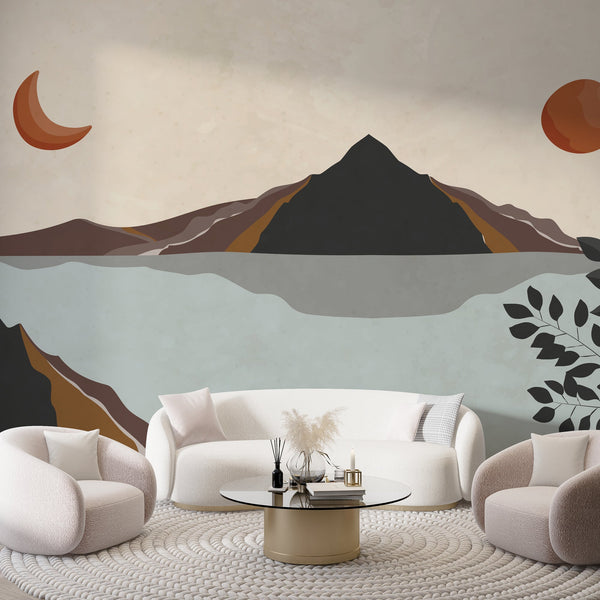 Scandi Nordic Wallpaper Mural - Transform your space-Geometric Shapes Wallpaper