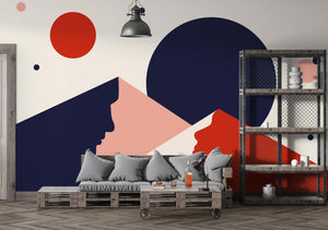 Scandi Wall Mural: Get Stylish Scandinavian Vibes-Geometric Shapes Wallpaper
