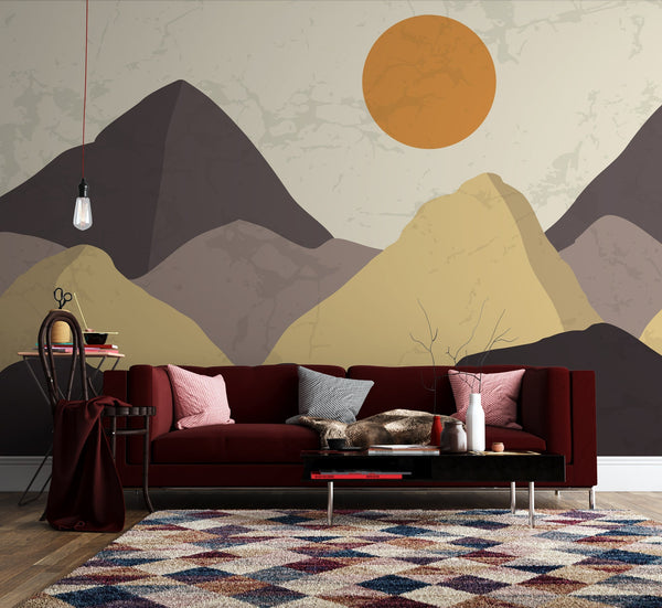 Scandinavian Wallpaper Mural: Transform Your Space-Geometric Shapes Wallpaper