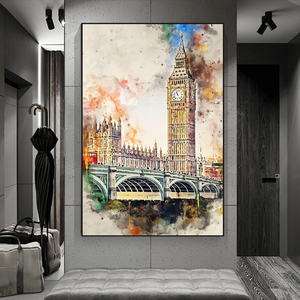 Scenery City London Big Ben Landscape Canvas Wall Art-Wall Posters