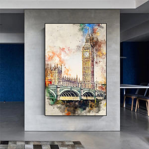 Scenery City London Big Ben Landscape Canvas Wall Art-Wall Posters