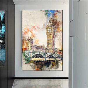 Scenery City London Big Ben Landscape Canvas Wall Art-Wall Posters