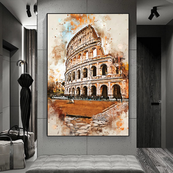 Scenery City Rome Landscape Canvas Wall Art-Wall Posters