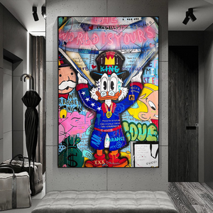 Scrooge Canvas Wall Art – The World is Yours-Wall Posters