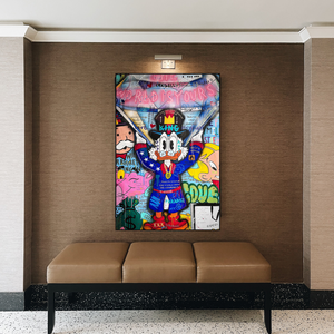 Scrooge Canvas Wall Art – The World is Yours-Wall Posters