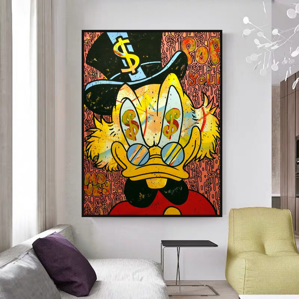 Scrooge McDuck Canvas Wall Art - Millionaire Design-Wall Posters