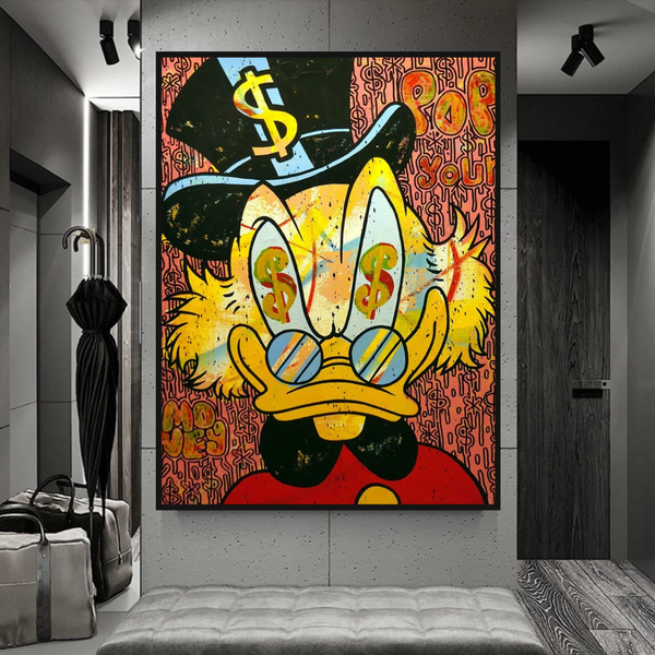 Scrooge McDuck Canvas Wall Art - Millionaire Design-Wall Posters