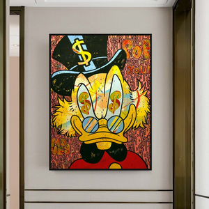 Scrooge McDuck Canvas Wall Art - Millionaire Design-Wall Posters