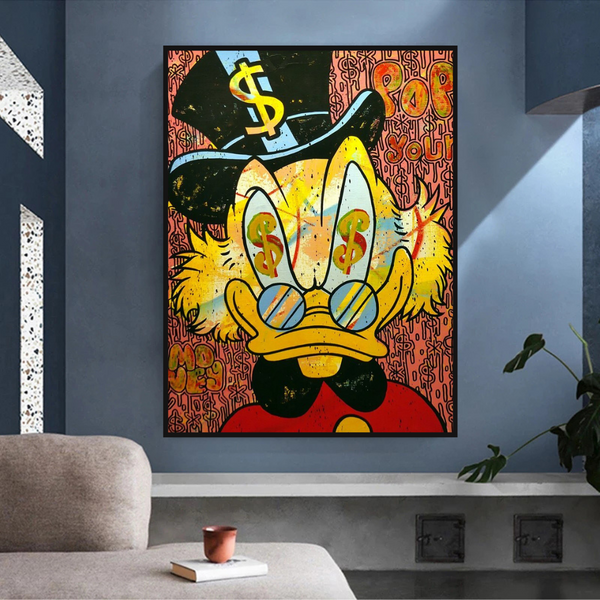 Scrooge McDuck Canvas Wall Art - Millionaire Design-Wall Posters