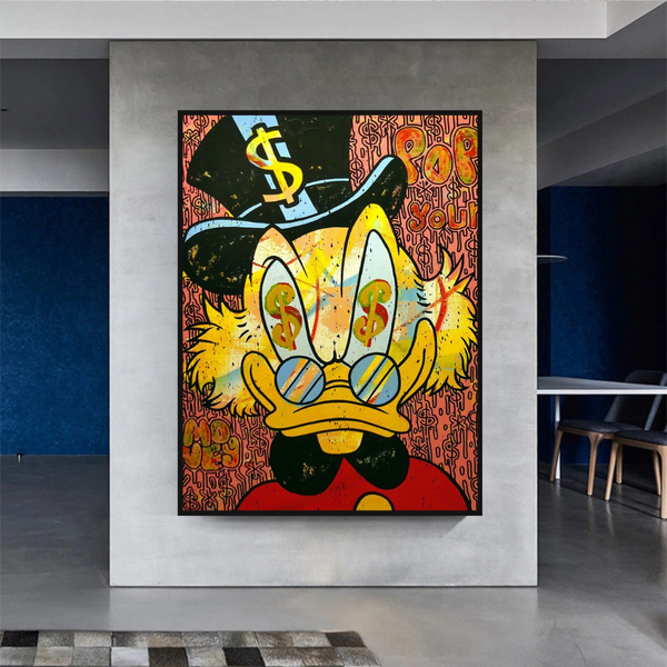 Scrooge McDuck Canvas Wall Art - Millionaire Design-Wall Posters