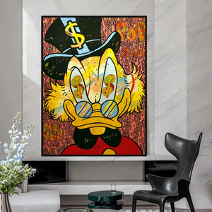 Scrooge McDuck Canvas Wall Art - Millionaire Design-Wall Posters