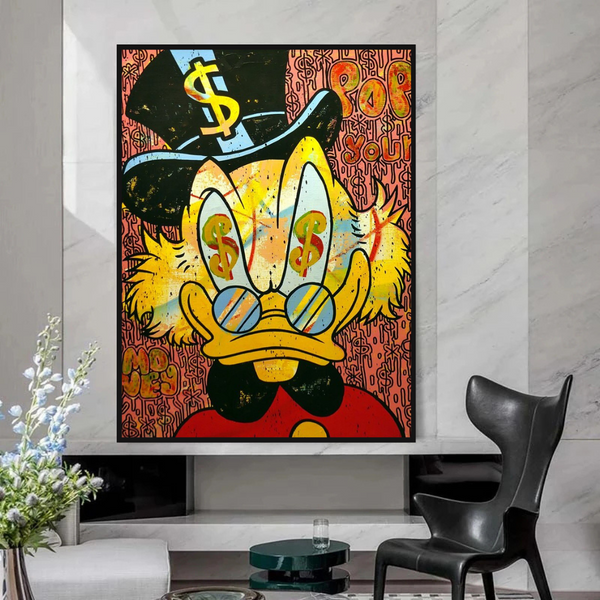 Scrooge McDuck Canvas Wall Art - Millionaire Design-Wall Posters