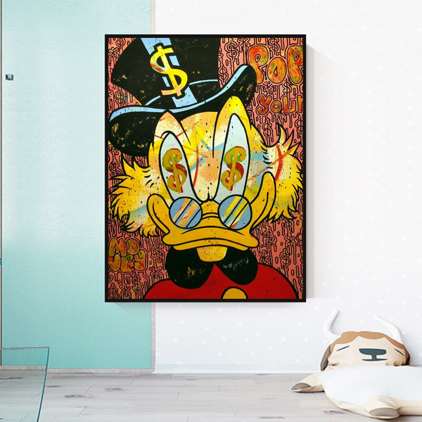 Scrooge McDuck Canvas Wall Art - Millionaire Design-Wall Posters