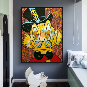 Scrooge McDuck Canvas Wall Art - Millionaire Design-Wall Posters