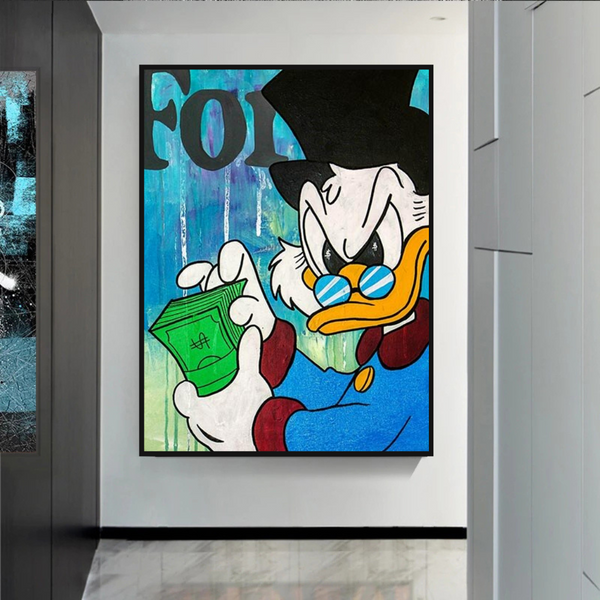 Scrooge McDuck Forbes Canvas Wall Art - Exclusive-Wall Posters