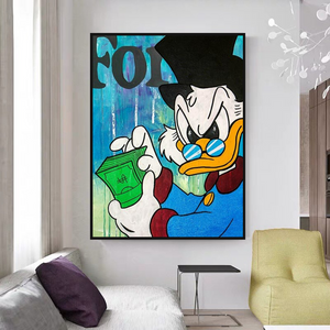 Scrooge McDuck Forbes Canvas Wall Art - Scrooge Poster-Wall Posters