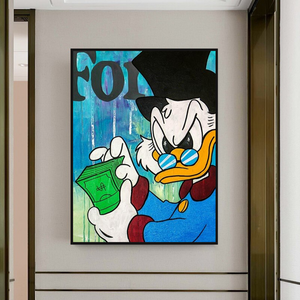 Scrooge McDuck Forbes Canvas Wall Art - Scrooge Poster-Wall Posters