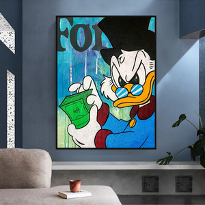 Scrooge McDuck Forbes Canvas Wall Art - Scrooge Poster-Wall Posters