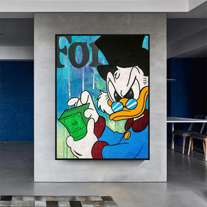 Scrooge McDuck Forbes Canvas Wall Art - Scrooge Poster-Wall Posters