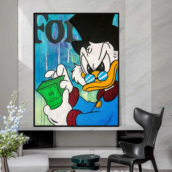 Scrooge McDuck Forbes Canvas Wall Art - Scrooge Poster-Wall Posters