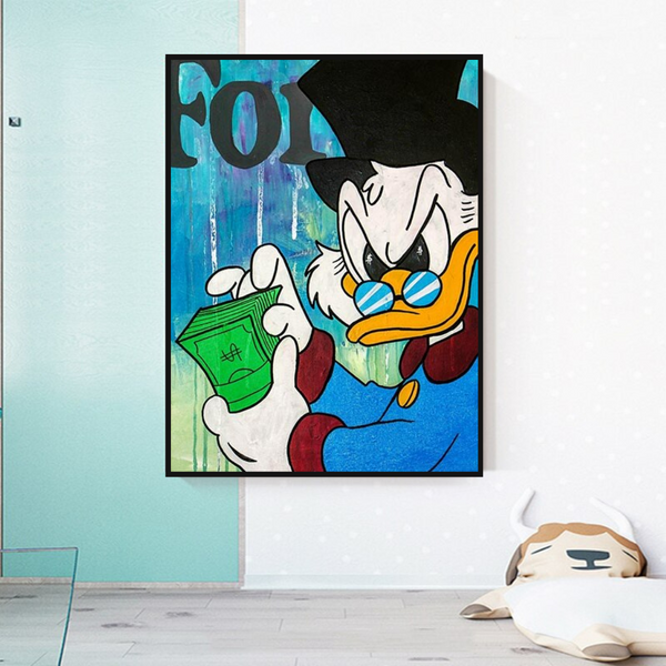 Scrooge McDuck Forbes Canvas Wall Art - Scrooge Poster-Wall Posters