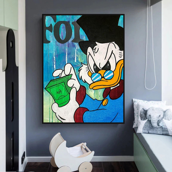 Scrooge McDuck Forbes Canvas Wall Art - Scrooge Poster-Wall Posters