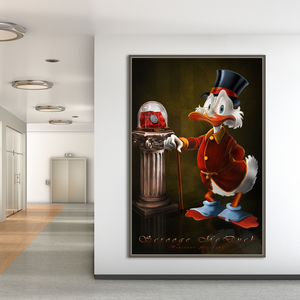 Scrooge McDuck Giordano Canvas Wall Art - Money Maker Millionaire-Wall Posters