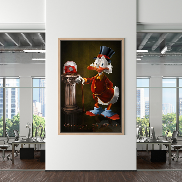 Scrooge McDuck Giordano Canvas Wall Art - Money Maker Millionaire-Wall Posters