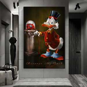Scrooge McDuck Giordano Canvas Wall Art - Money Maker Millionaire-Wall Posters