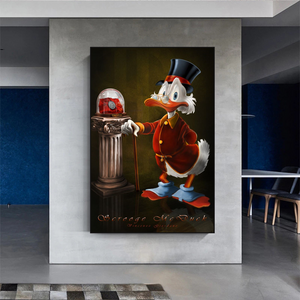 Scrooge McDuck Giordano Canvas Wall Art - Money Maker Millionaire-Wall Posters