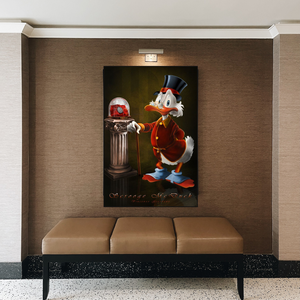 Scrooge McDuck Giordano Canvas Wall Art - Money Maker Millionaire-Wall Posters