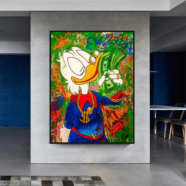 Scrooge McDuck Millionaire Canvas Wall Art-Wall Posters