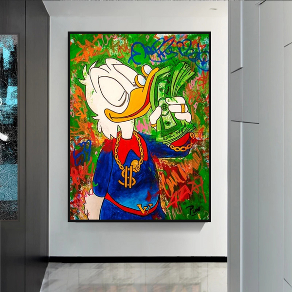 Scrooge McDuck Millionaire Canvas Wall Art-Wall Posters