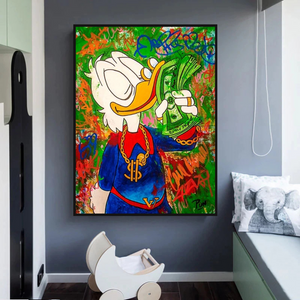 Scrooge McDuck Millionaire Canvas Wall Art-Wall Posters