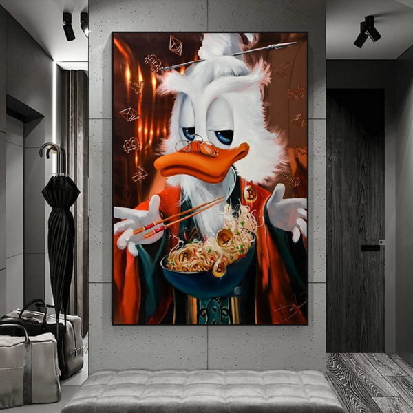 Scrooge McDuck Money Magician Millionaire Canvas Wall Art-Wall Posters