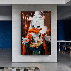Scrooge McDuck Money Magician Millionaire Canvas Wall Art-Wall Posters