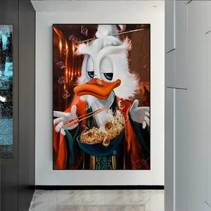 Scrooge McDuck Money Magician Millionaire Canvas Wall Art-Wall Posters