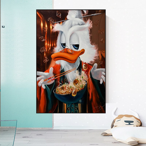Scrooge McDuck Money Magician Millionaire Canvas Wall Art-Wall Posters