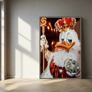 Scrooge McDuck Royale King Millionaire Canvas Wall Art-Wall Posters