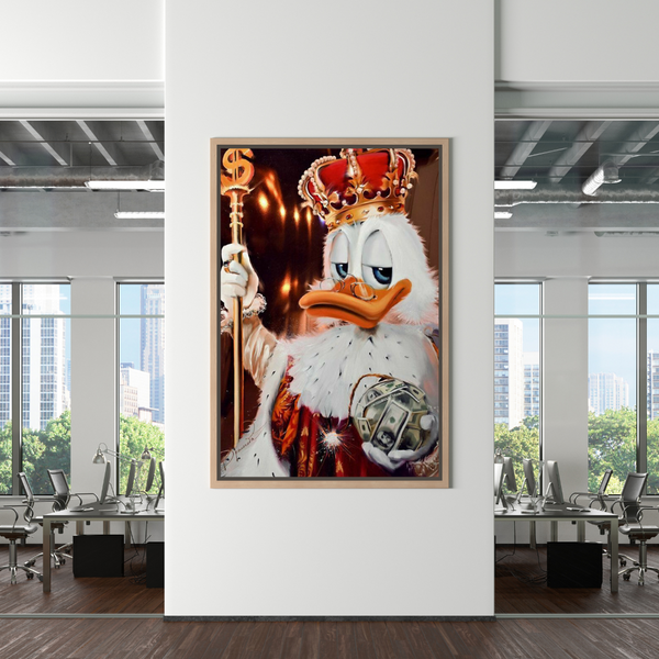 Scrooge McDuck Royale King Millionaire Canvas Wall Art-Wall Posters