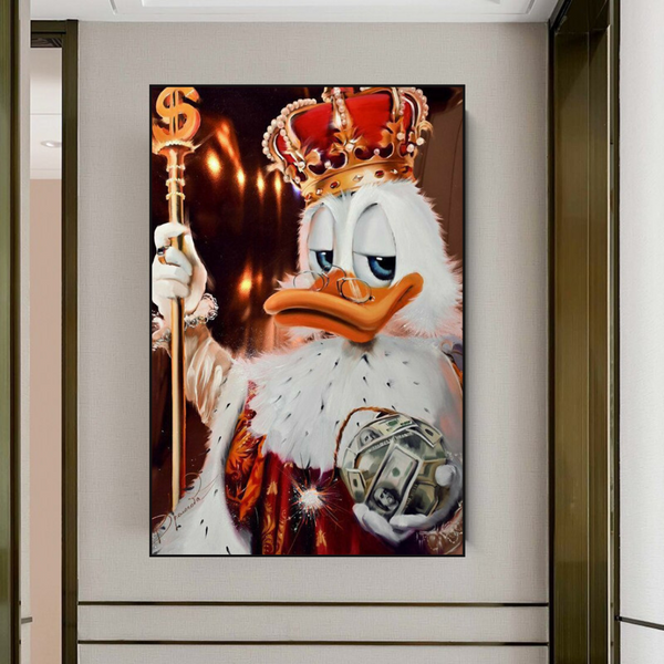 Scrooge McDuck Royale King Millionaire Canvas Wall Art-Wall Posters