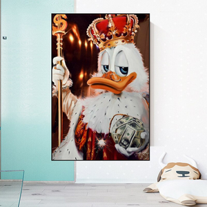 Scrooge McDuck Royale King Millionaire Canvas Wall Art-Wall Posters