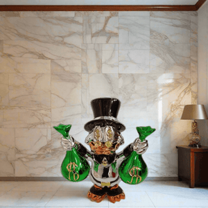 Scrooge Mcduck Money Bags Sculpture Statue-Supreme Sculptures