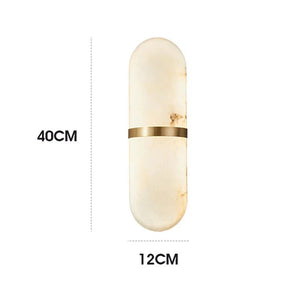 Semi Cylinder Marble Wall Light-Wall Lights