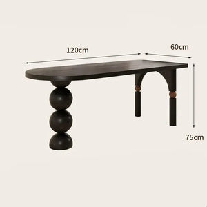 Semicircle Wooden Island Dining Table-Dining Tables