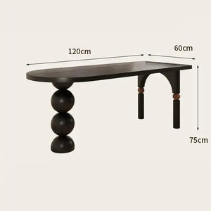 Semicircle Wooden Island Dining Table-Dining Tables