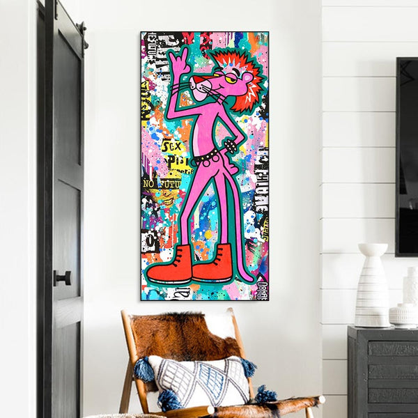 Shop Pink Panther Punk Art - Authentic and Unique Designs-Wall Posters