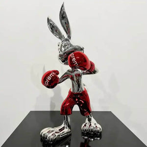 Silver Electroplated Bugs Bunny Statue-Supreme Sculptures