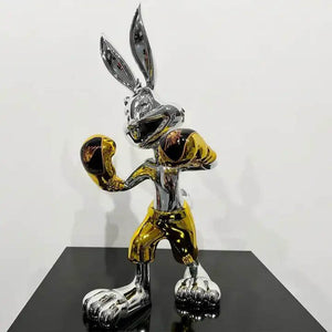 Silver Electroplated Bugs Bunny Statue-Supreme Sculptures